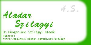 aladar szilagyi business card