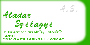 aladar szilagyi business card